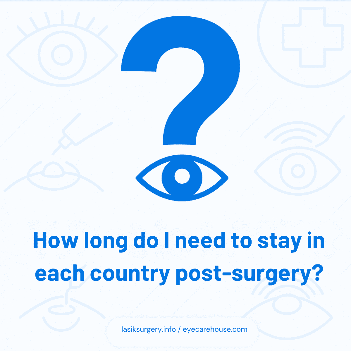 How long do I need to stay in each country post-surgery? Typical LASIK Recovery Time by Country