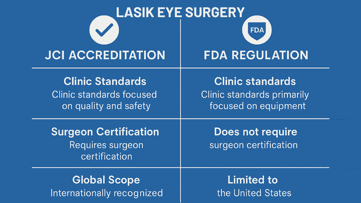 Comparison of JCI and FDA medical accreditation standards