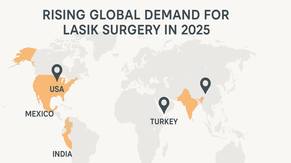 Global trend of LASIK eye surgery in 2025 by region