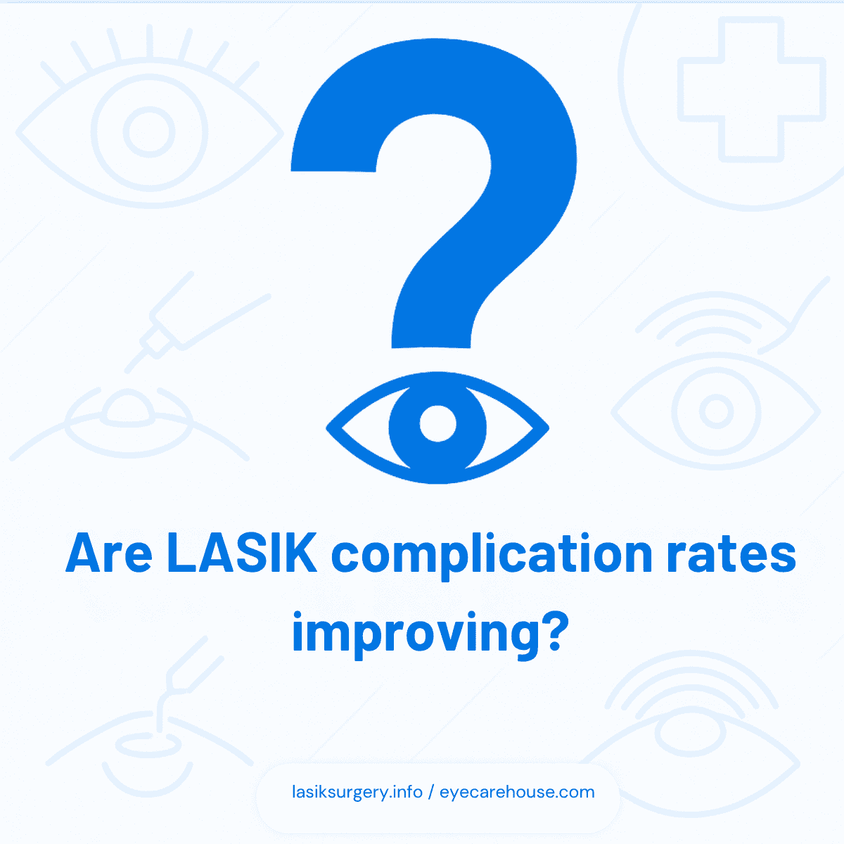 Trends in LASIK Safety Line graph showing decline in LASIK complications over the years.