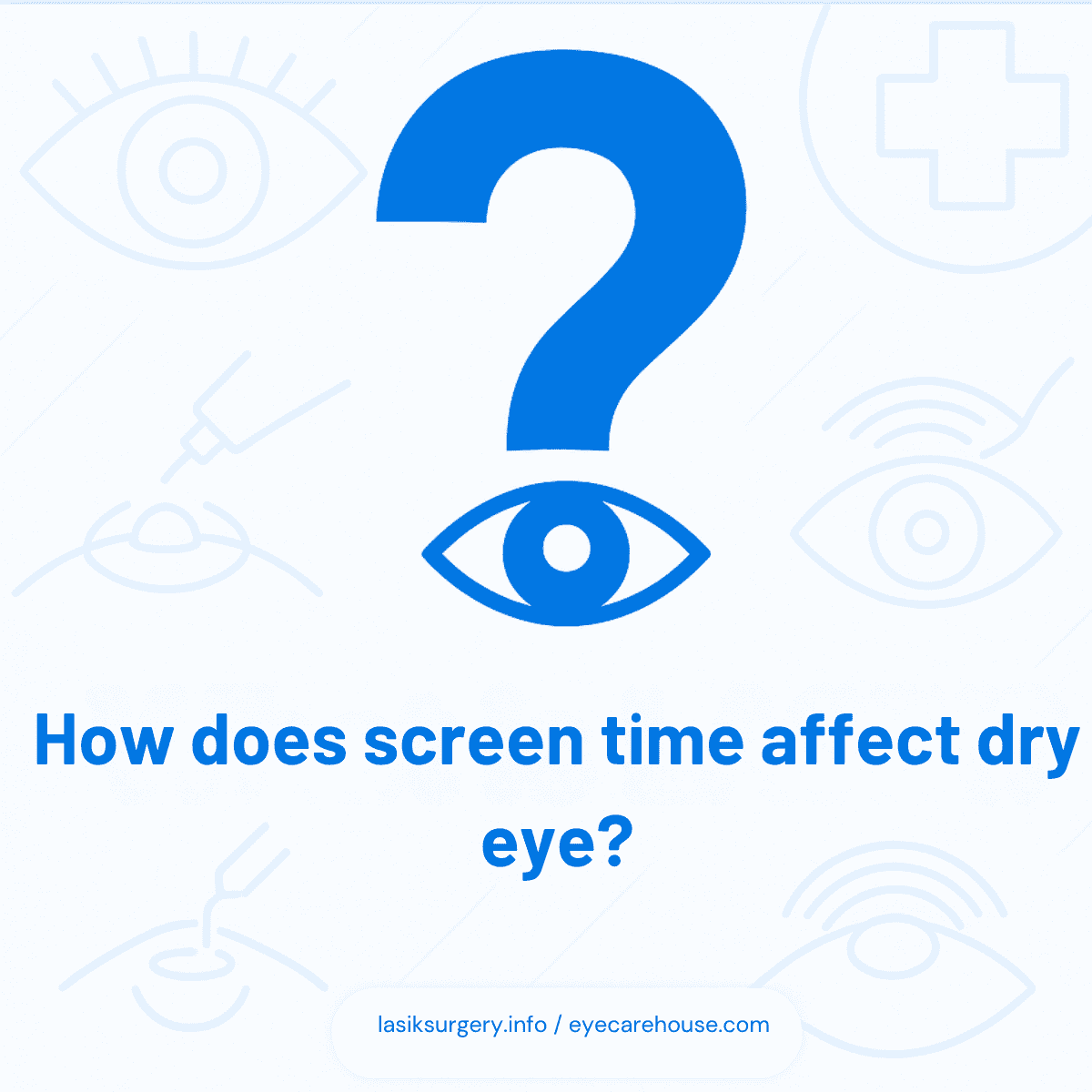 Screen Time and Dry Eye Illustration of reduced blinking while using screens and its impact on tear film.