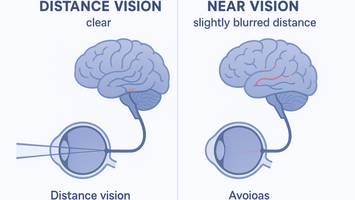Visual comparison chart of LASIK, RLE, ICL, PRK, and Monovision options after age 40