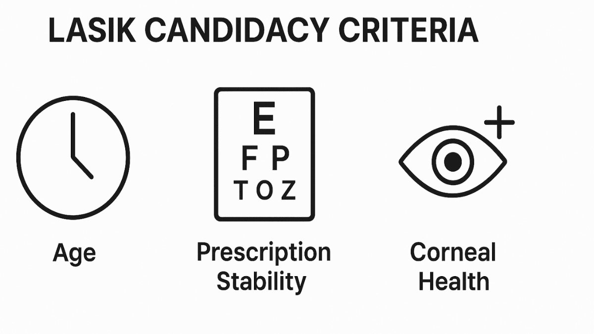 Criteria to qualify as a LASIK candidate visual summary