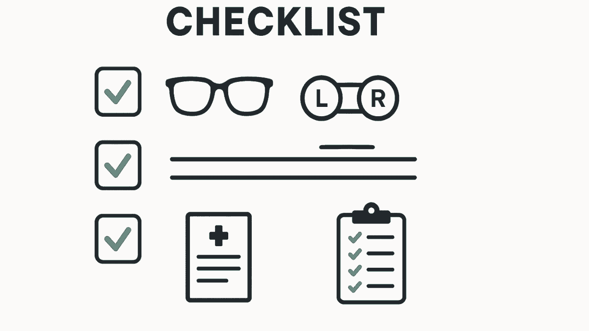Checklist of what to bring to your LASIK consultation