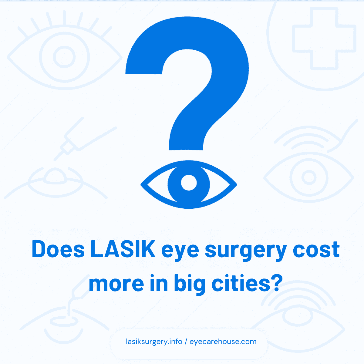 FAQ: LASIK Cost Differences Between Cities and Small Towns Does LASIK eye surgery cost more in big cities?