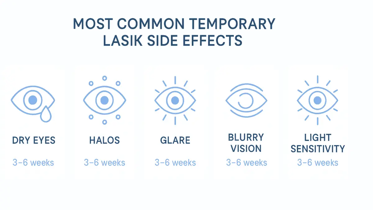 Chart of common LASIK side effects