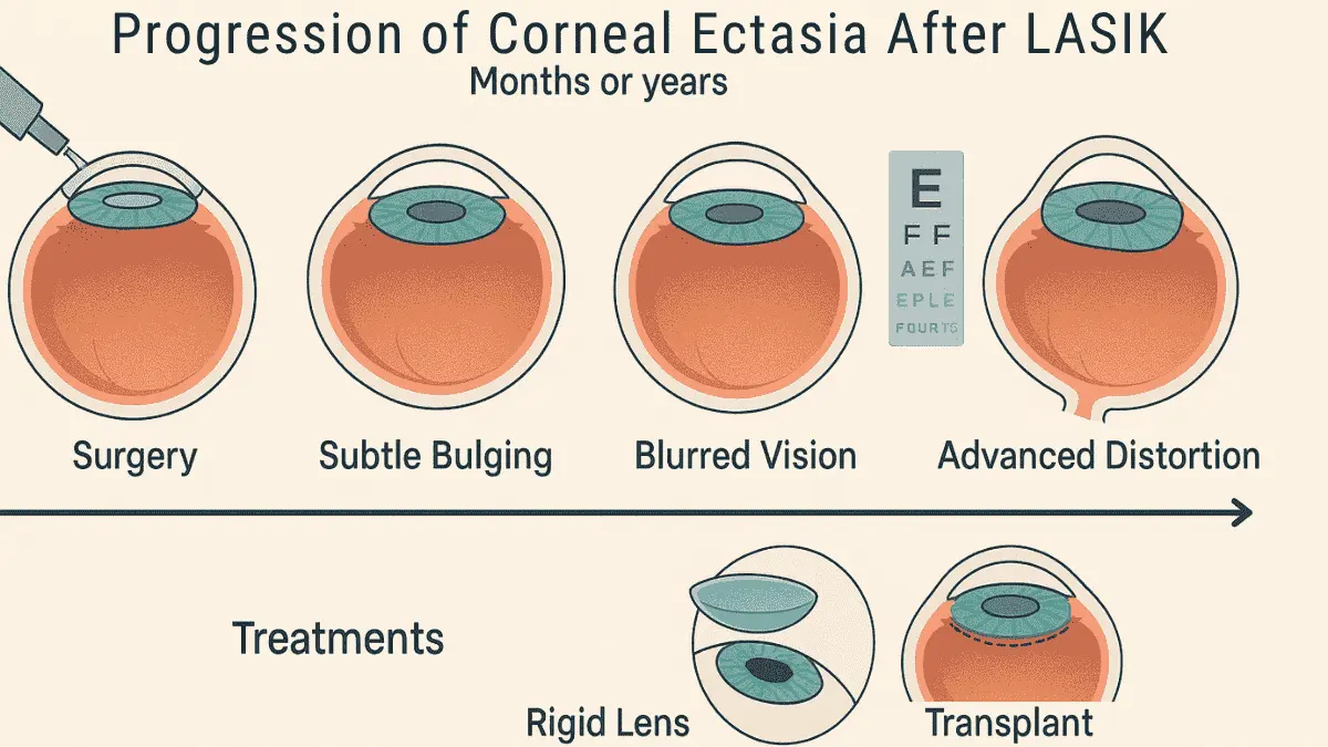 Corneal ectasia risk after LASIK