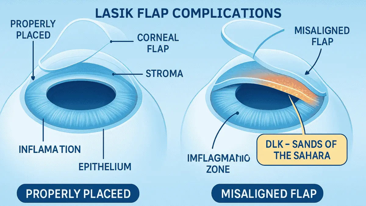 Flap complications after LASIK