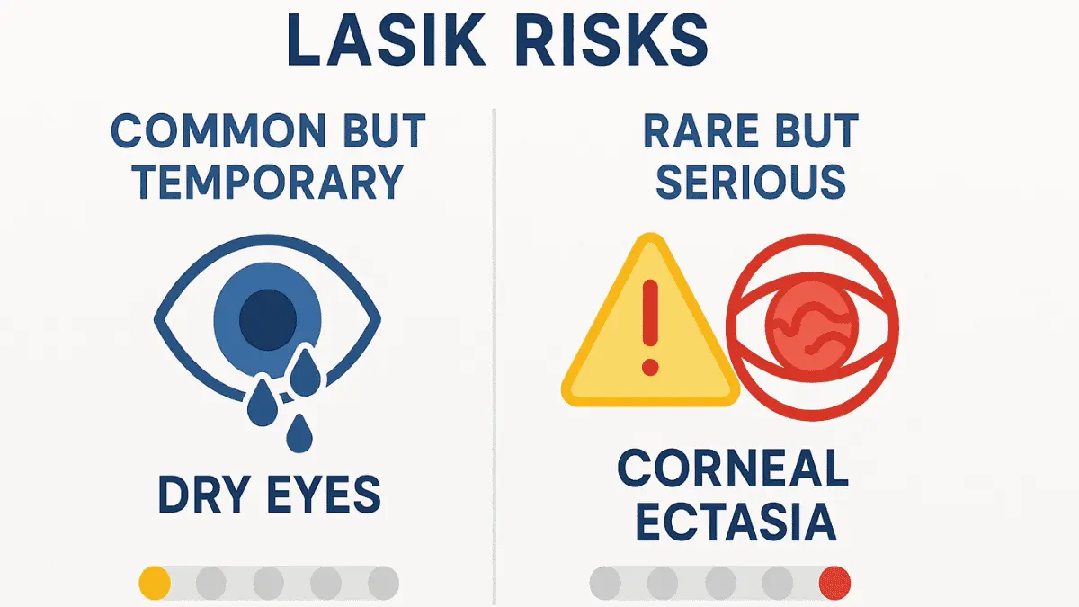 Chart comparing LASIK complications