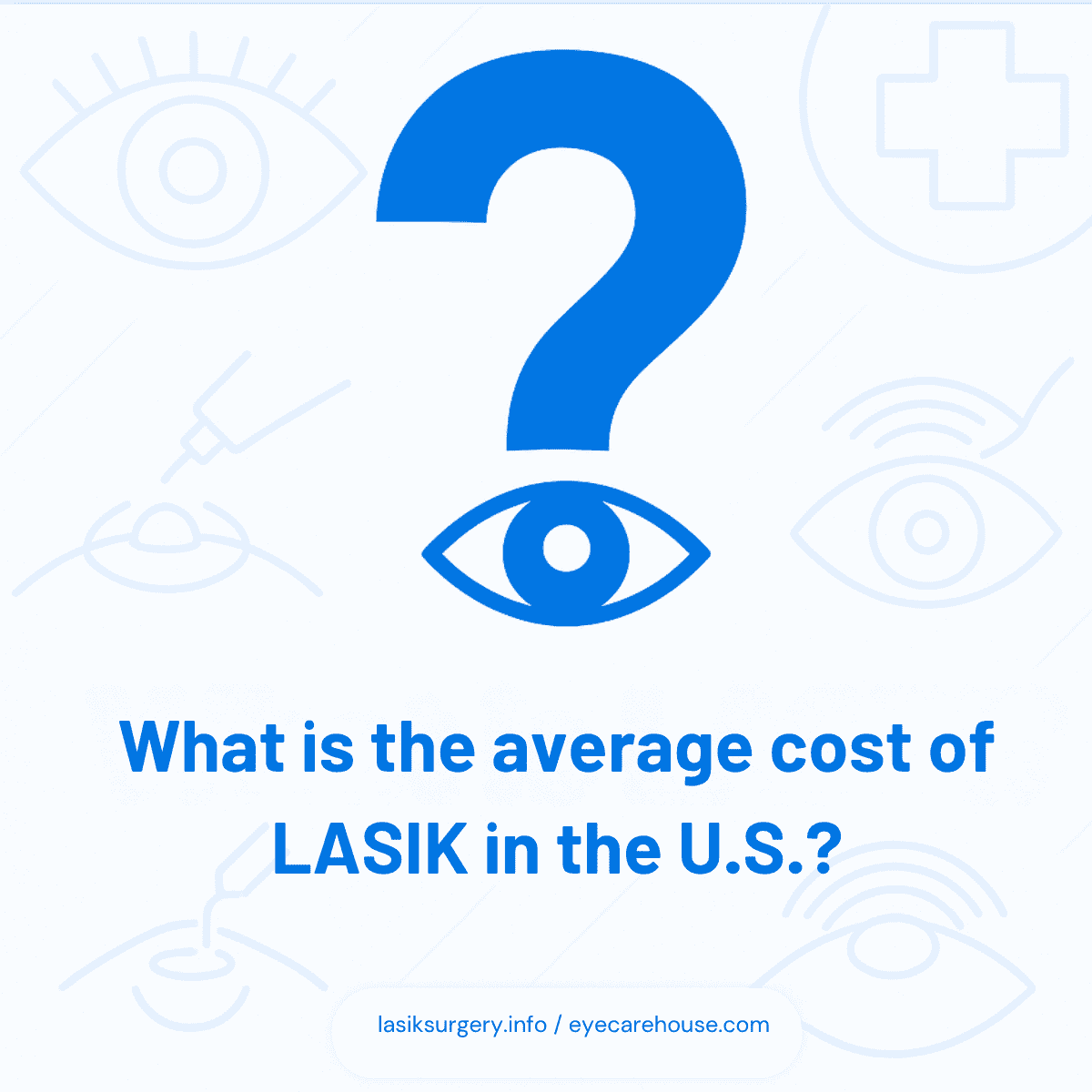 Average Cost of LASIK in the U.S. Cost infographic showing LASIK surgery averaging $4,500 in the U.S.