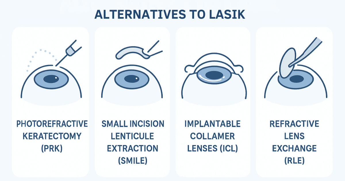 Alternative vision correction methods to LASIK surgery