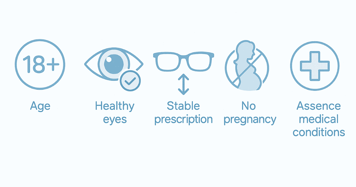 Eligibility criteria for LASIK eye surgery infographic