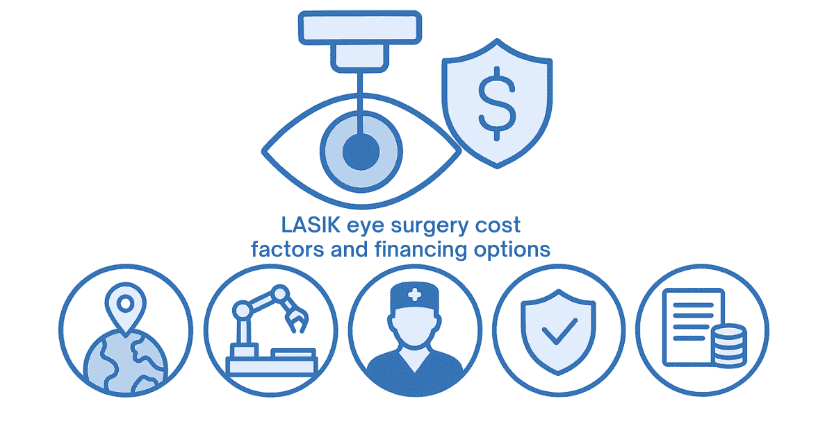 LASIK surgery cost and financing options infographic