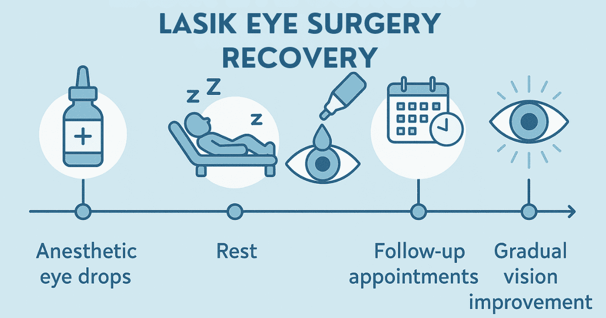 Stages of LASIK eye surgery recovery process