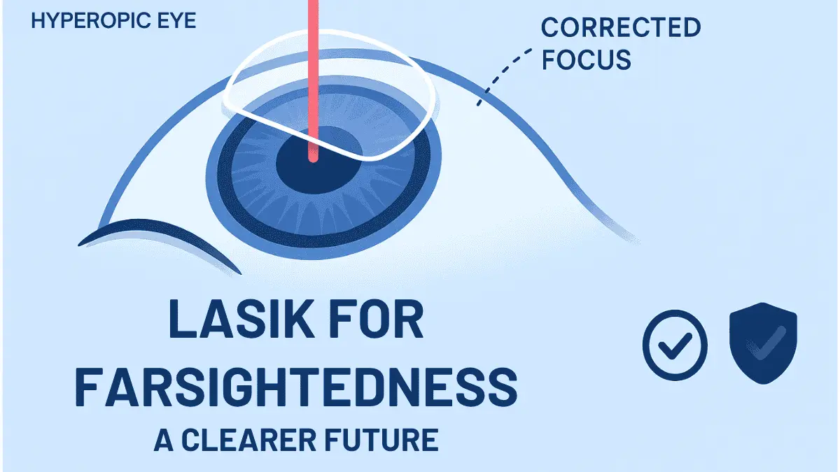 LASIK for Farsightedness laser surgery improving near vision in a hyperopic eye