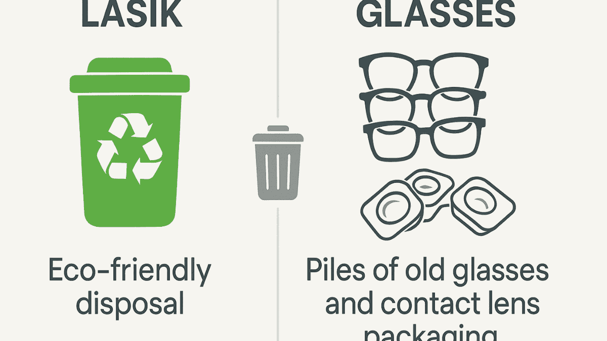 Environmental impact comparison: LASIK vs eyewear waste