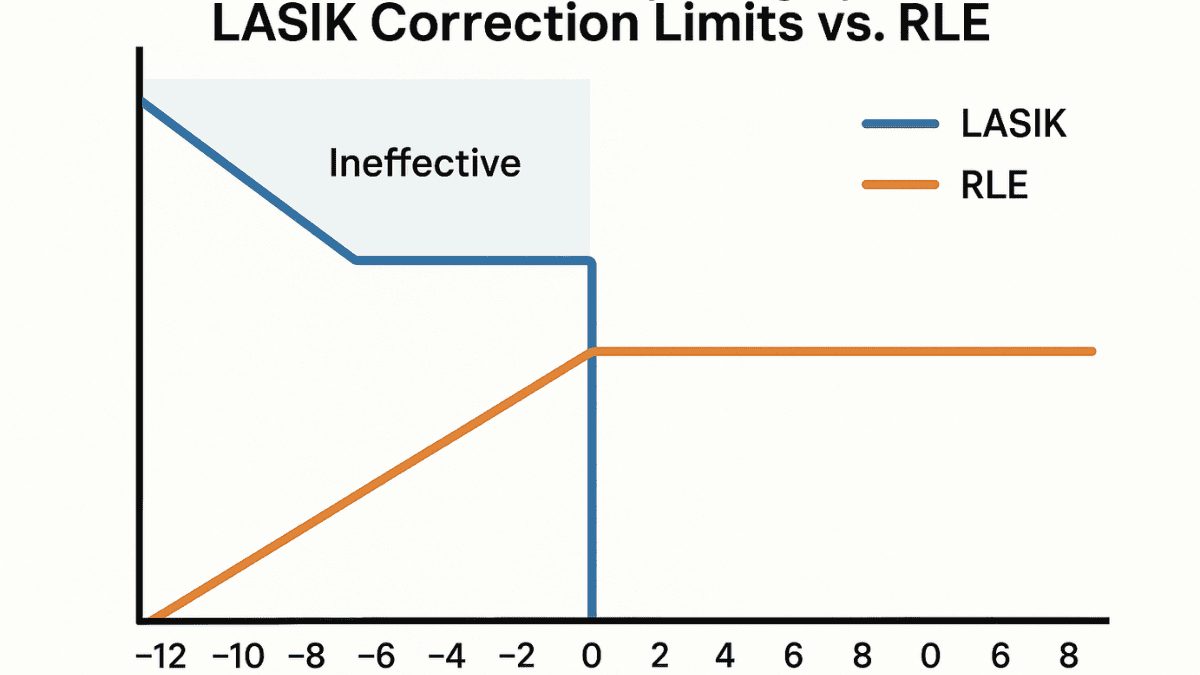Correction limits of LASIK vs RLE visualized across diopter ranges