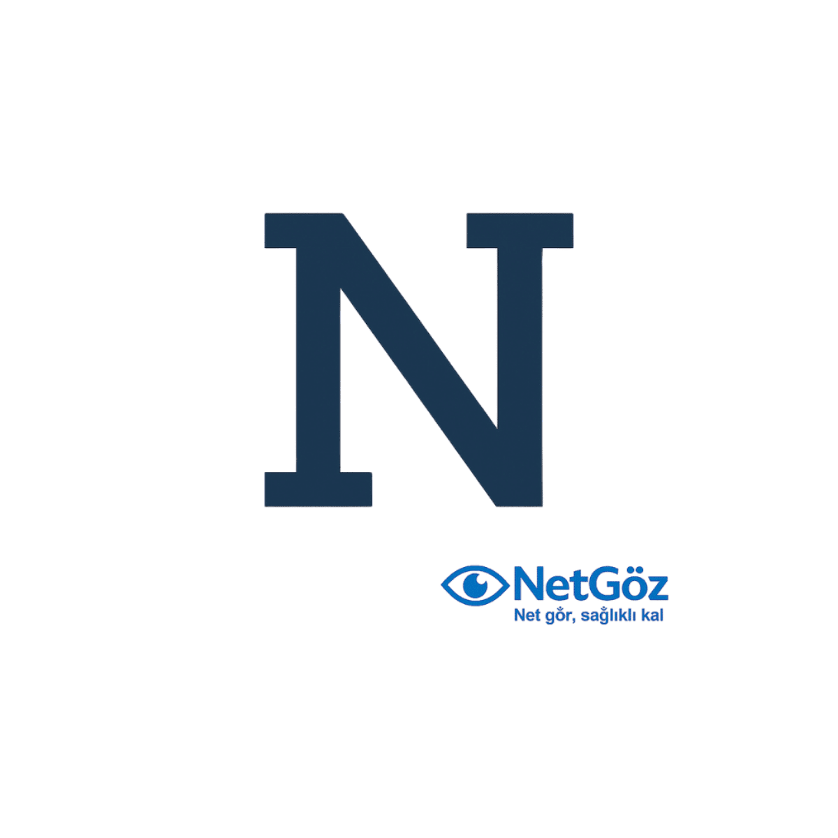 Custom eye chart displaying the letter N in Snellen format