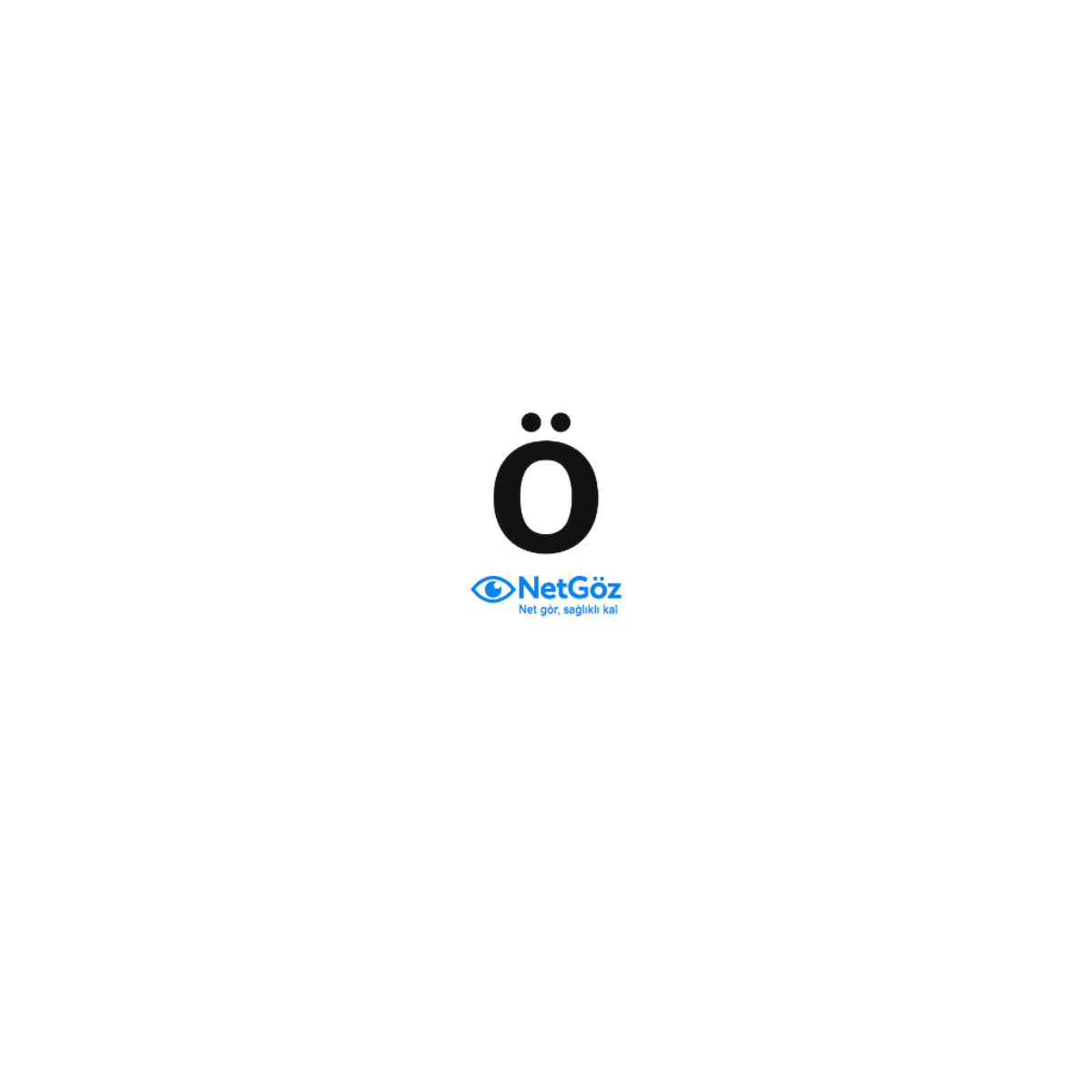 Custom eye chart displaying the letter O in Snellen format