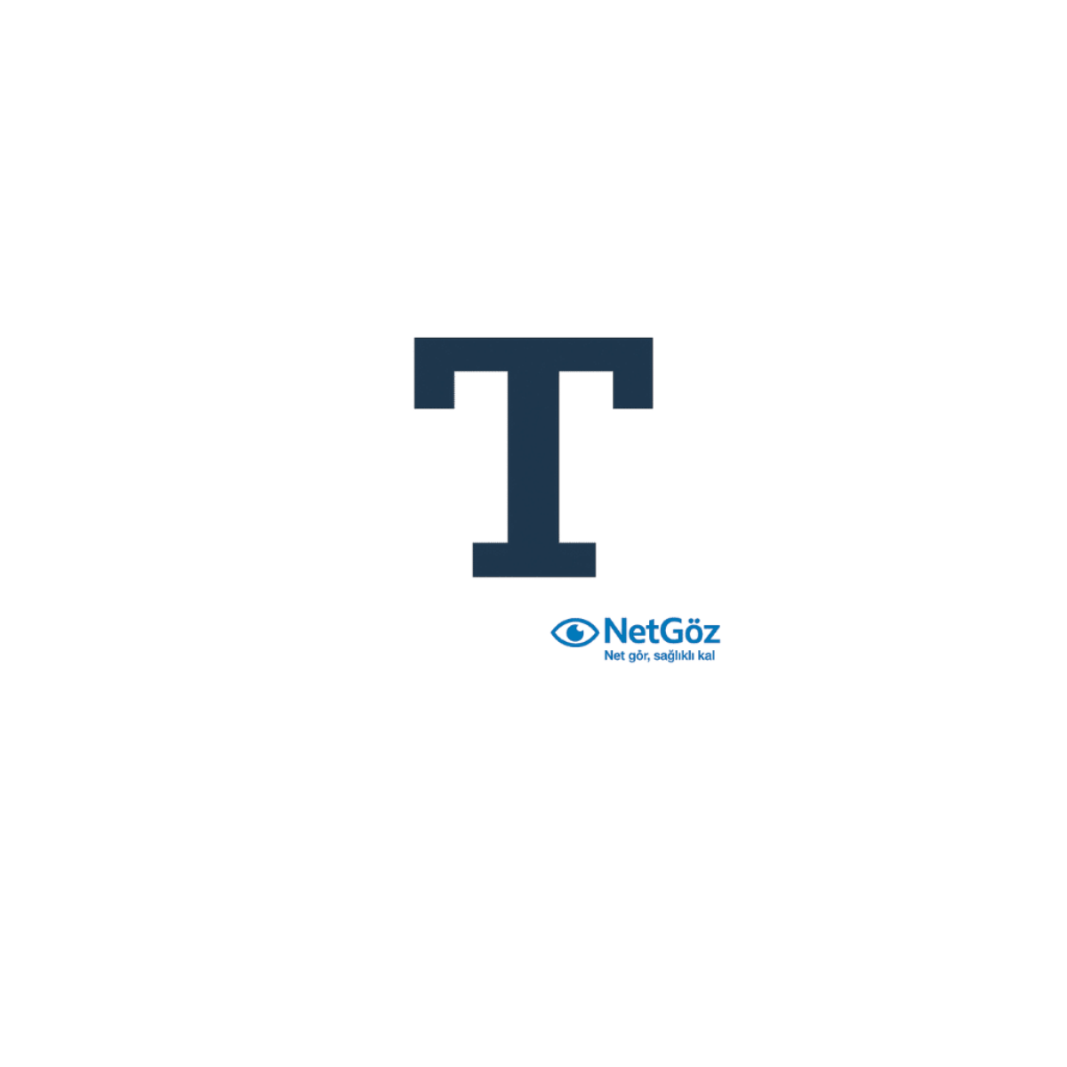 Custom eye chart displaying the letter T in Snellen format